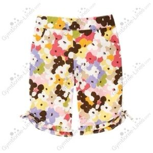 Y2K 2010 Gymboree Colorful Floral Girls Safari Capris